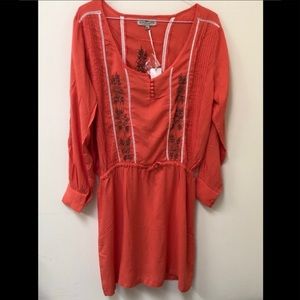 Light Swim / Beach Coverup Dress w/ Embroidery